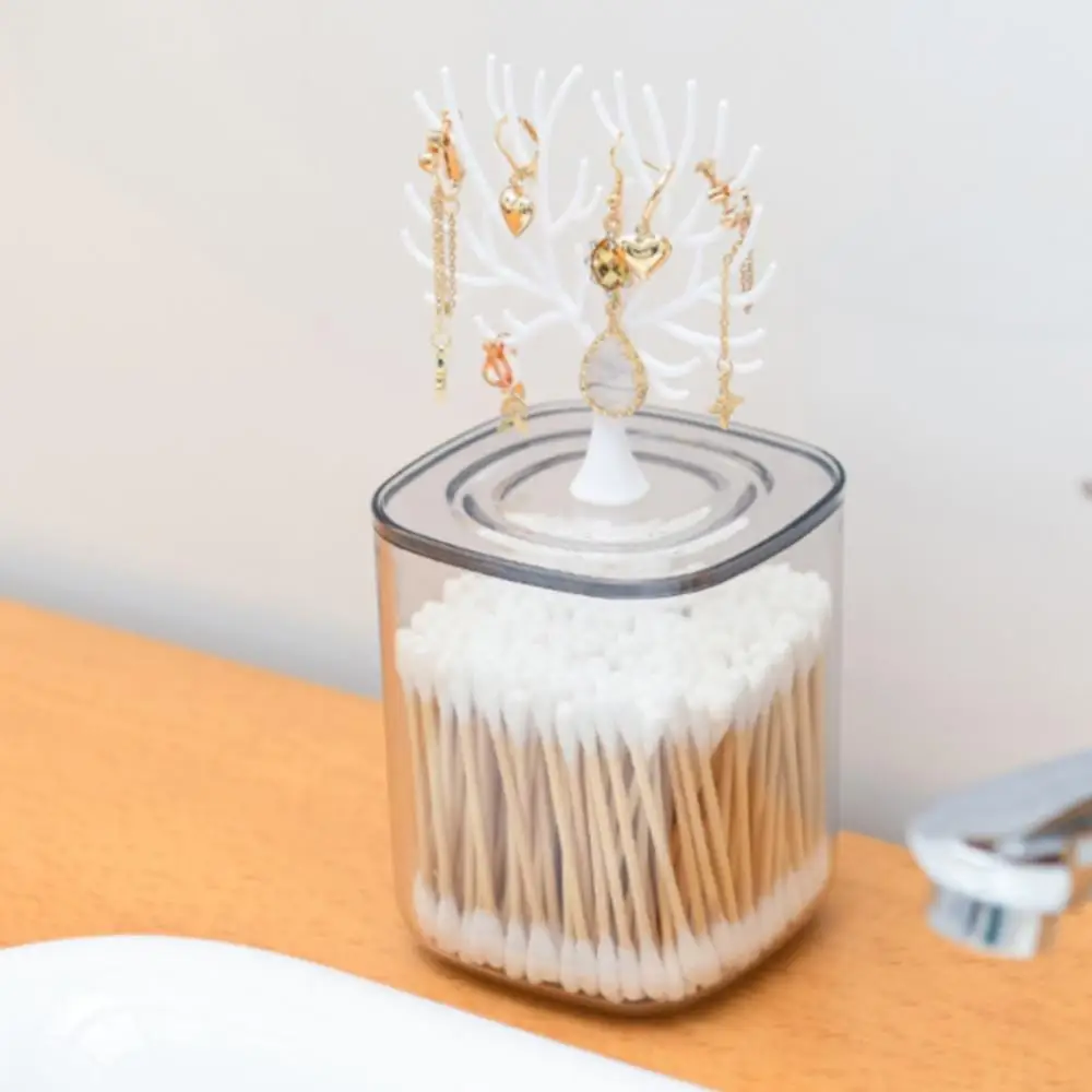 Transparent Organizer With Small Tree Rack Cotton Swab Storage Box Cotton Pad Cosmetic Plastic Box Bathroom Bedroom Ornaments
Transparent Organizer With Small Tree Rack Cotton Swab Storage Box Cotton Pad Cosmetic Plastic Box Bathroom Bedroom Ornaments