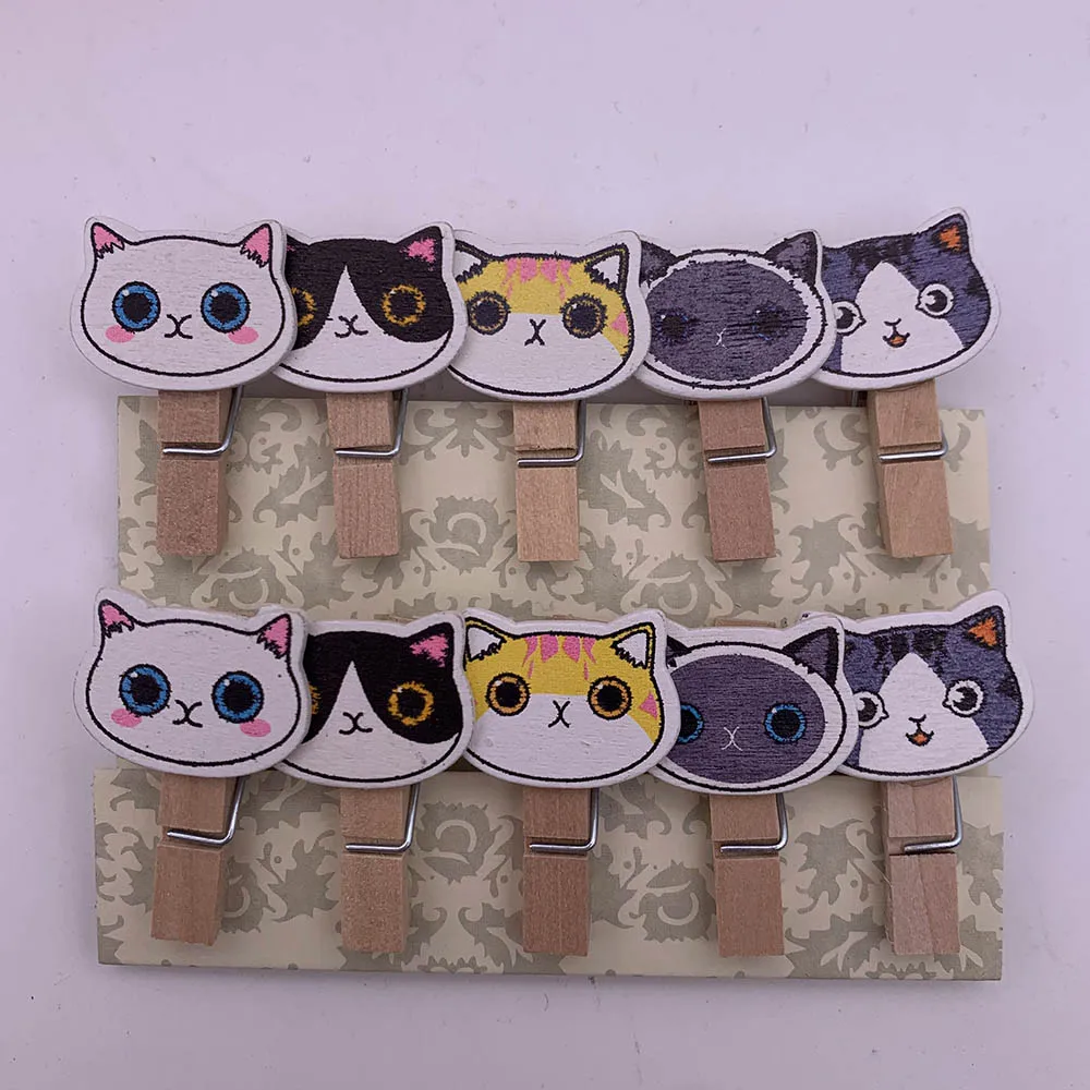 10pcs/lot Cartoon Cat Clips Mini Wooden Clips Bookmark With 2M Hemp Rope Photo Paper Craft DIY Clip For Home Decorate
10pcs/lot Cartoon Cat Clips Mini Wooden Clips Bookmark With 2M Hemp Rope Photo Paper Craft DIY Clip For Home Decorate