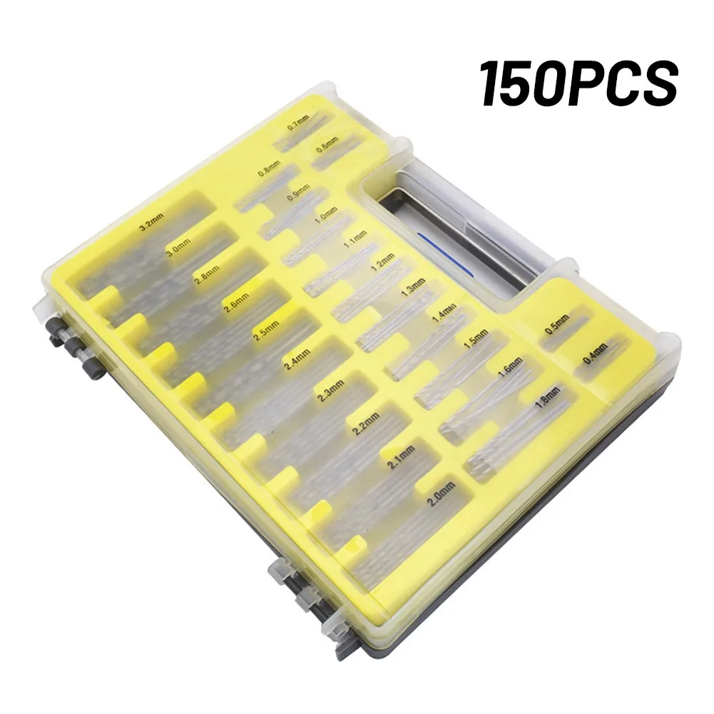 150pc Micro HSS Precision Drill Bit Set 0.4 - 3.2mm Metal Wood Plastic Drill Bit Titanium Coated Wood Metal Hole Cutter Drilling
150pc Micro HSS Precision Drill Bit Set 0.4 - 3.2mm Metal Wood Plastic Drill Bit Titanium Coated Wood Metal Hole Cutter Drilling