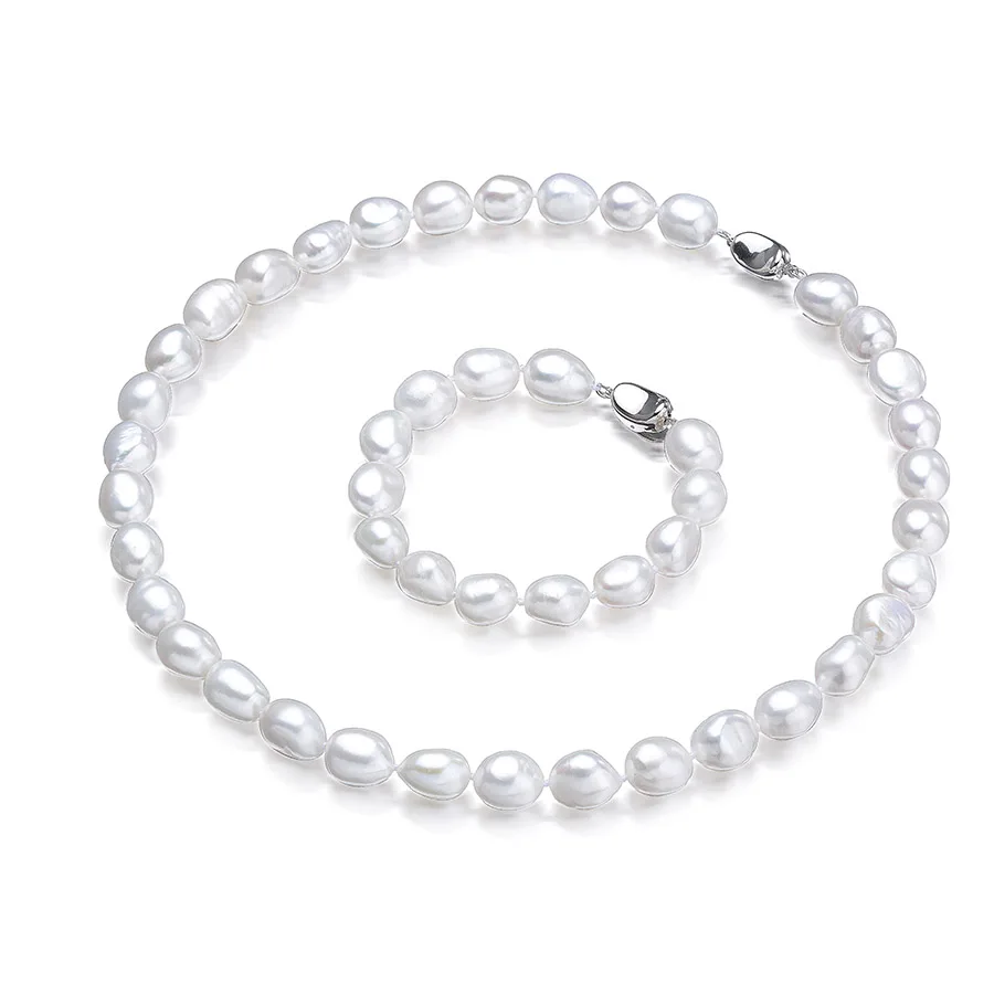 Dainashi 2021 White Natural Freshwater Pearl Baroque Bracelet&Necklace Jewelry Set 925 Sterling Silver Clasp Fine Gift For Women
Dainashi 2021 White Natural Freshwater Pearl Baroque Bracelet&Necklace Jewelry Set 925 Sterling Silver Clasp Fine Gift For Women
