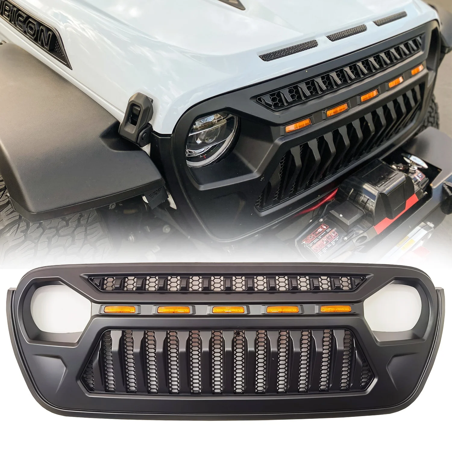 FRONT GRILLE For JEEP WRANGLER JL accessories 4x4 offroad grille with light factory
FRONT GRILLE For JEEP WRANGLER JL accessories 4x4 offroad grille with light factory