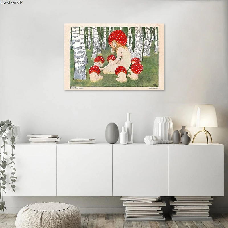 Woman Plant Art Oil Painting Little Girl Mushrooming Poster Living Room Bedroom Nordic Retro Style Decoration
Woman Plant Art Oil Painting Little Girl Mushrooming Poster Living Room Bedroom Nordic Retro Style Decoration