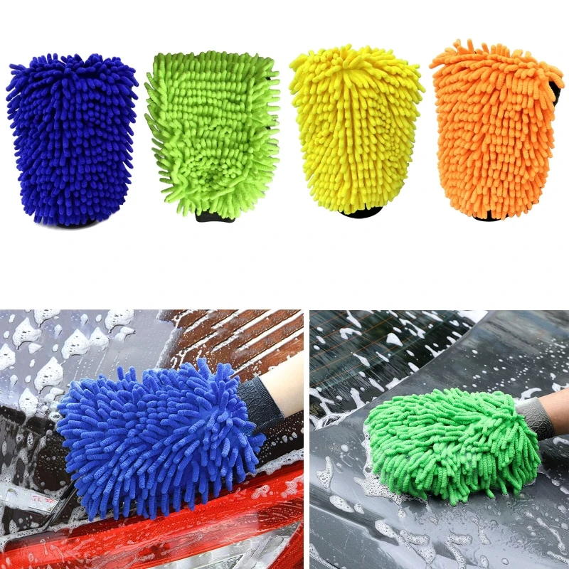 

1 Pc Car Double Side Wash Glove Chenille Coral Soft Microfiber Clean Towel Cloth Mitt Lint Free Wax Detailing Auto Cleaning Tool