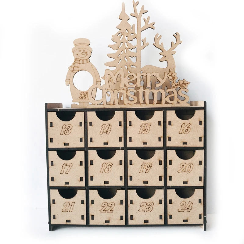 DIY Wooden Advent Calendar Box with Drawers House Shaped Christmas Countdown Calendar Gifts Toys for Kids
DIY Wooden Advent Calendar Box with Drawers House Shaped Christmas Countdown Calendar Gifts Toys for Kids