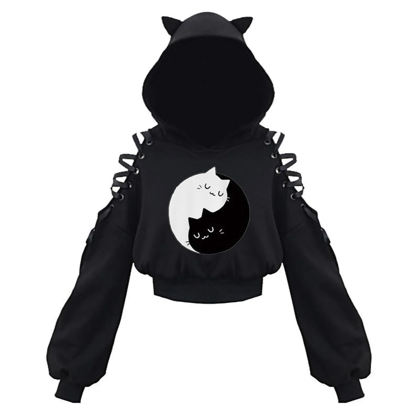 2021 Autumn Winter Women Hoodies Kawaii Cat Print Ears Fashion Hoody Casual Black Warm Sweatshirt Hoodies For Women
2021 Autumn Winter Women Hoodies Kawaii Cat Print Ears Fashion Hoody Casual Black Warm Sweatshirt Hoodies For Women