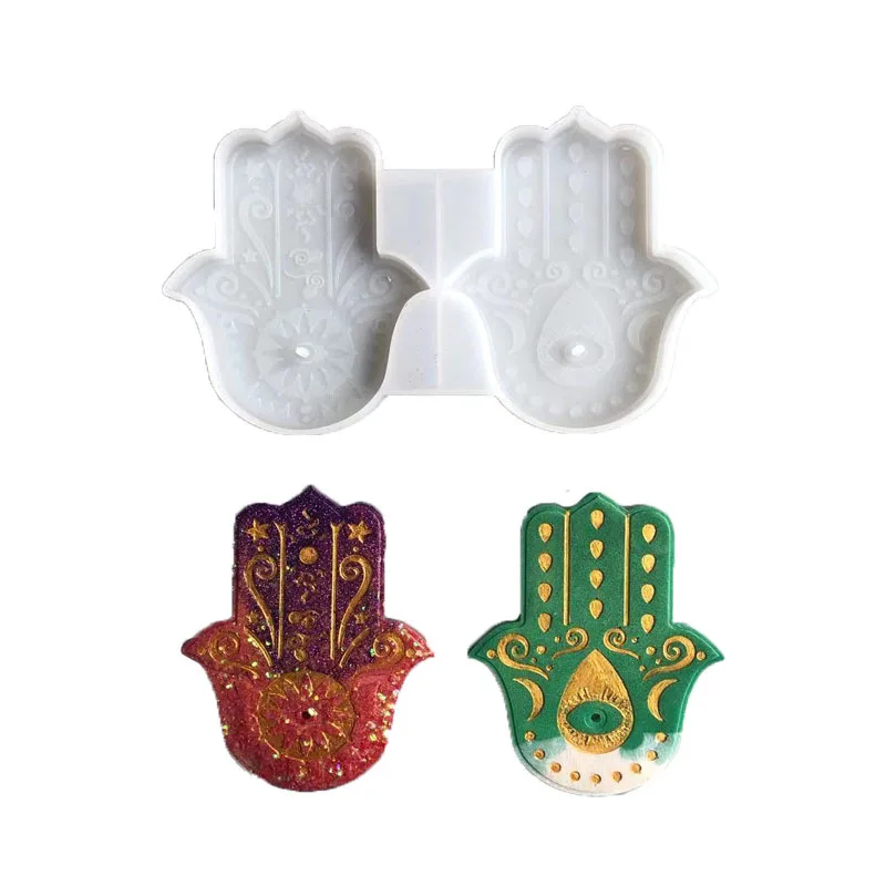 DIY Hamsa Hand Shape Tray Silicone Resin Mold Palm Amulet Epoxy Resin Mold Dish Resin Casting Moulds Tool 
DIY Hamsa Hand Shape Tray Silicone Resin Mold Palm Amulet Epoxy Resin Mold Dish Resin Casting Moulds Tool
