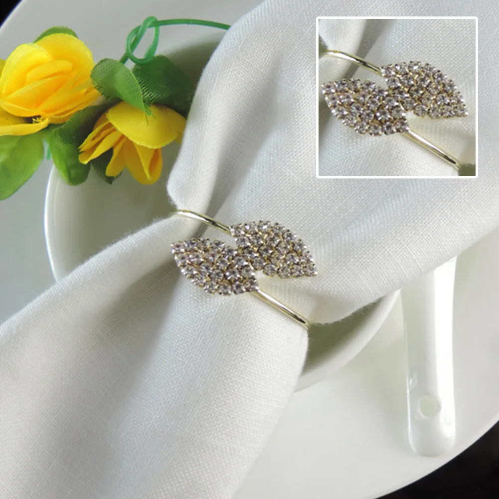 10pcs/pack Banquet Rhinestone Holder Hotel Napkin Rings Decoration Leaves Shape Home Party Belt Serviette Wedding Dinner Buckles
10pcs/pack Banquet Rhinestone Holder Hotel Napkin Rings Decoration Leaves Shape Home Party Belt Serviette Wedding Dinner Buckles