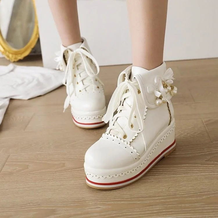 Lace Lace Up Color Contrast Slope Heel Thick Soled Short Boots Women's Size Women's Shoes 40-48 Casual Martin Boots
Lace Lace Up Color Contrast Slope Heel Thick Soled Short Boots Women's Size Women's Shoes 40-48 Casual Martin Boots