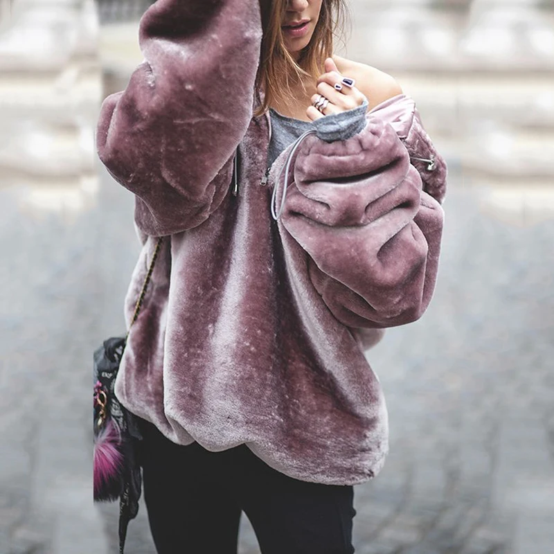 New Women's Fashion Autumn Velvet Imitation Fur Outerwear Hoodies Oversized Zipper Sweatshirts Fur Coat Loose Cute Pullovers
New Women's Fashion Autumn Velvet Imitation Fur Outerwear Hoodies Oversized Zipper Sweatshirts Fur Coat Loose Cute Pullovers
