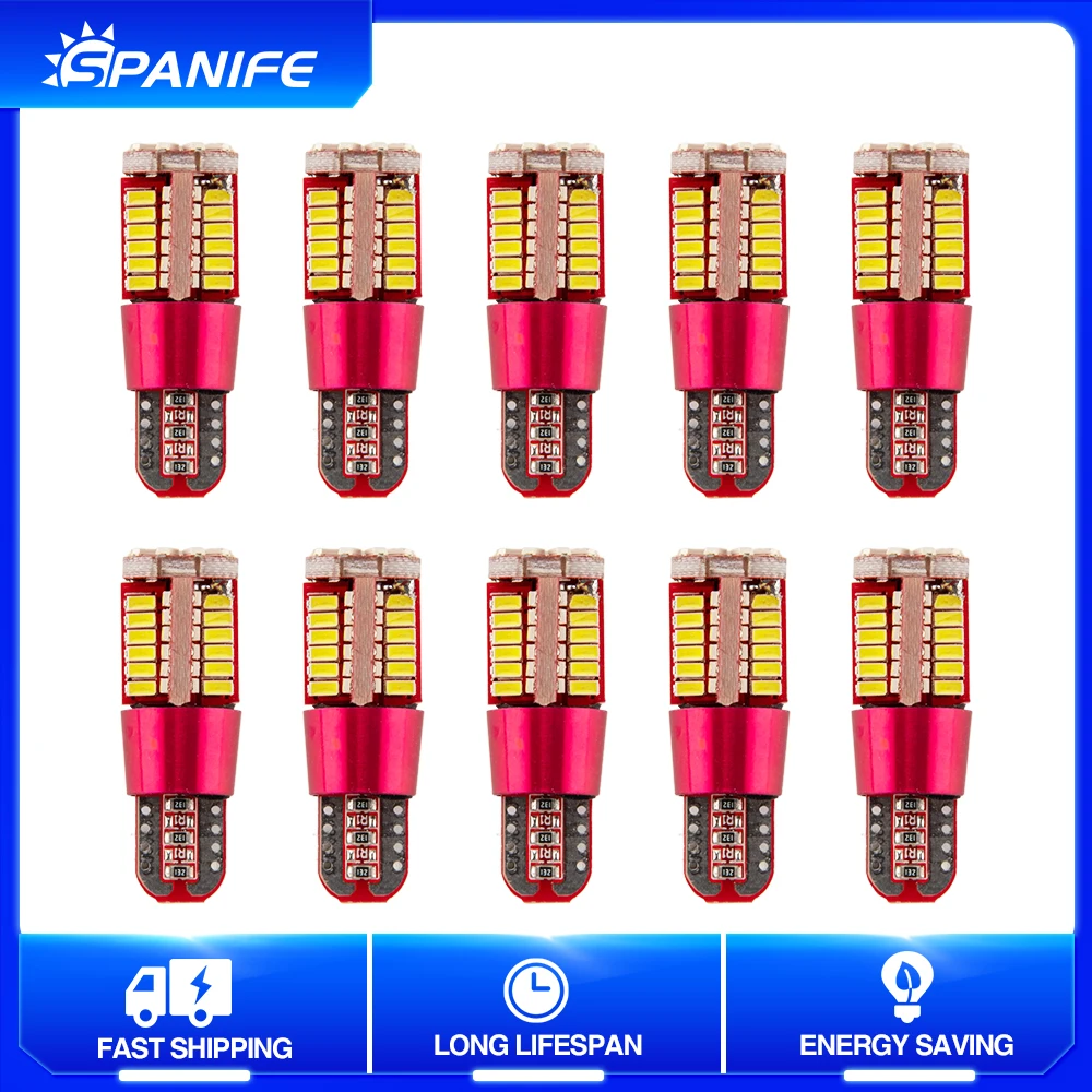 Spanife LED Bulb10x T10 W5W 3014-27SMD Car Turn Signal Light Super Bright Auto Interior Light Dome Reading Light Side Lamp
Spanife LED Bulb10x T10 W5W 3014-27SMD Car Turn Signal Light Super Bright Auto Interior Light Dome Reading Light Side Lamp