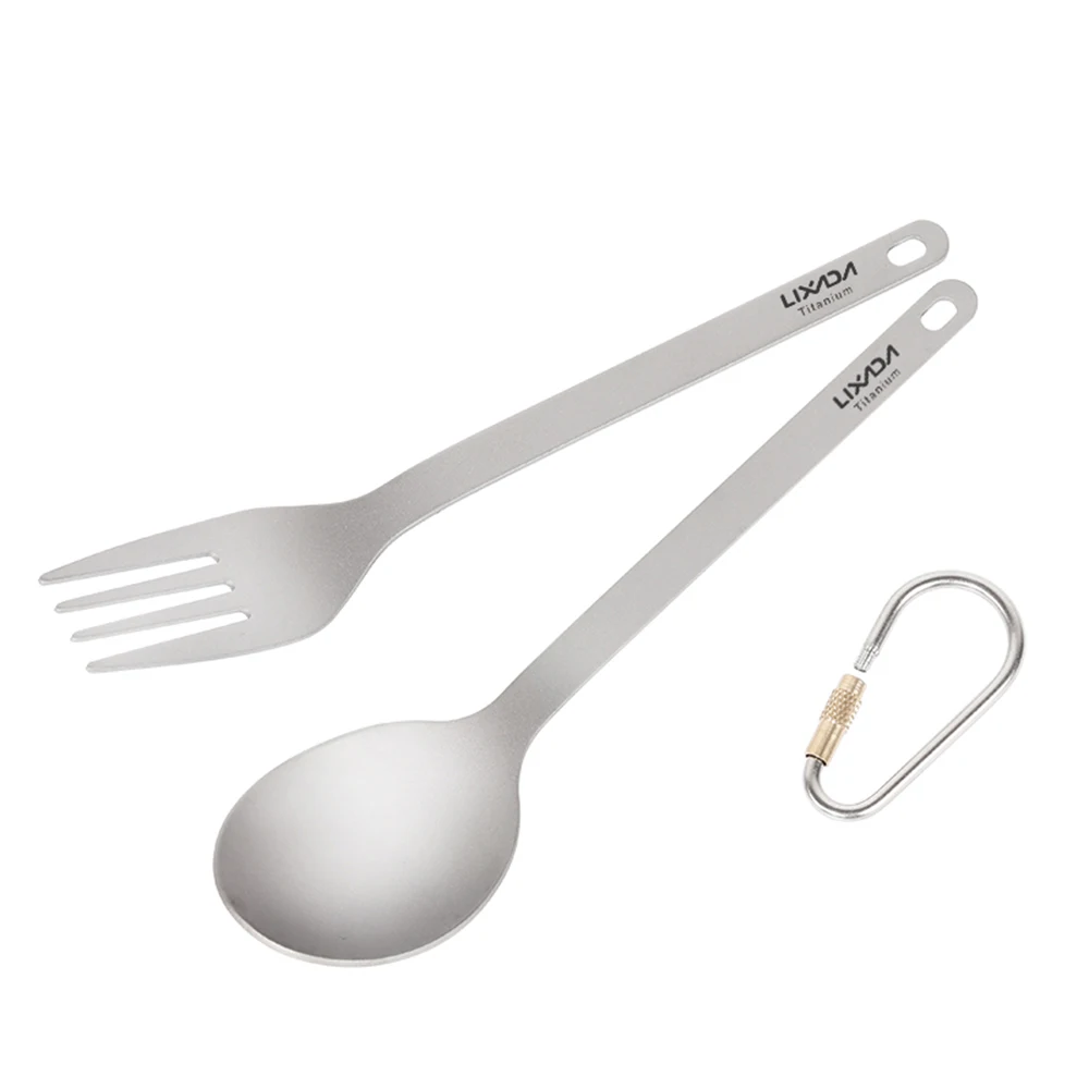 Lixada Lightweight Titanium Dinner Fork and Spoon Flatware Cutlery Set for Home Camping Hiking Backpacking Picnic
Lixada Lightweight Titanium Dinner Fork and Spoon Flatware Cutlery Set for Home Camping Hiking Backpacking Picnic