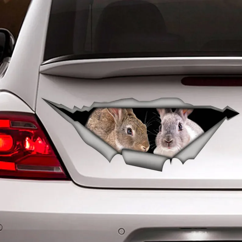 Rabbits sticker, bunny car decal, Vinyl decal, car decoration, pet decal, animals decal
Rabbits sticker, bunny car decal, Vinyl decal, car decoration, pet decal, animals decal