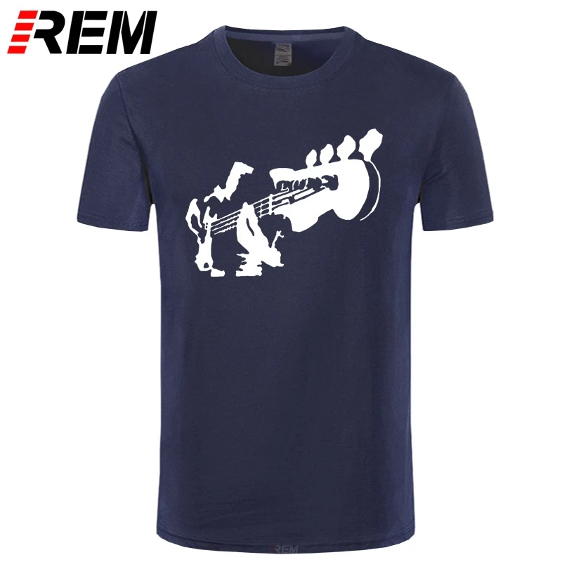 Мужская хлопковая футболка REM для бас гитары плеера музыки Новинка|Мужские