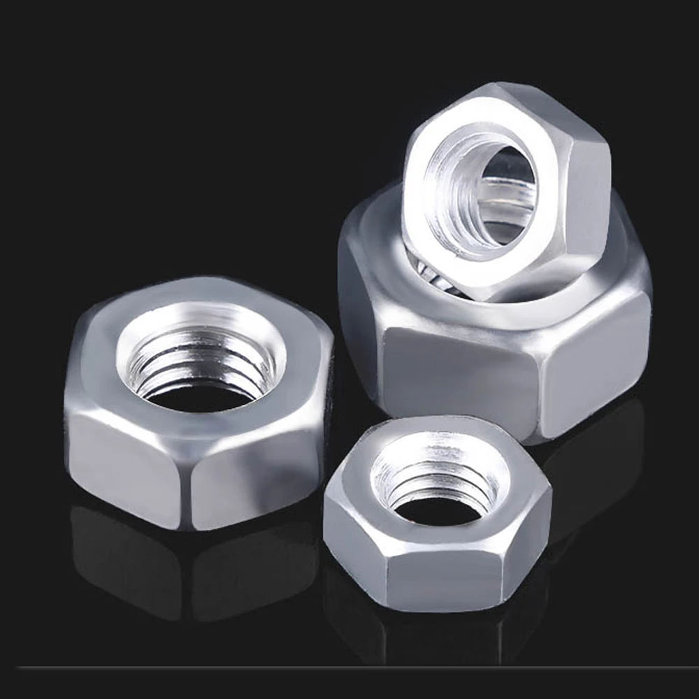 

5-50pcs/lot aluminium alloy hexagonal nuts M2/M2.5/M3/M4~M14/M16/M20/#4-40/#6/#8/#10 Colored aluminum nut Assembly nut American