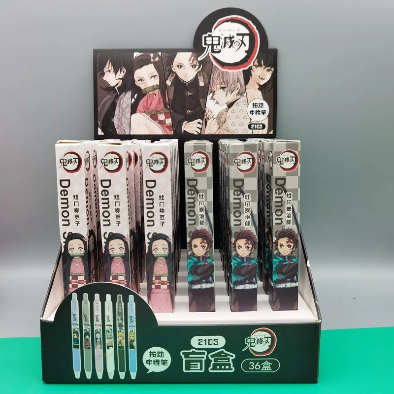36 pcs/lot Cute Demon Slayer Blind Box Gel Pen 0.5 mm black ink Neutral Pen School writing Supply Promotional Gift
36 pcs/lot Cute Demon Slayer Blind Box Gel Pen 0.5 mm black ink Neutral Pen School writing Supply Promotional Gift