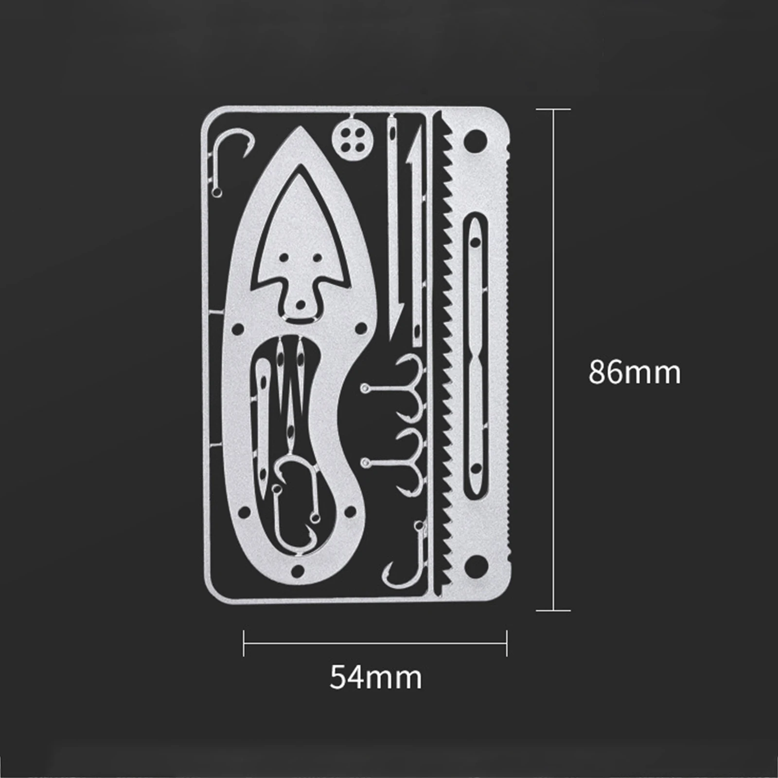 17 Kinds Of Functions Fishhook Card Model Stainless Steel Outdoor Fishing Hook Card Camping Survival Tool Portable Fishing Gear
17 Kinds Of Functions Fishhook Card Model Stainless Steel Outdoor Fishing Hook Card Camping Survival Tool Portable Fishing Gear