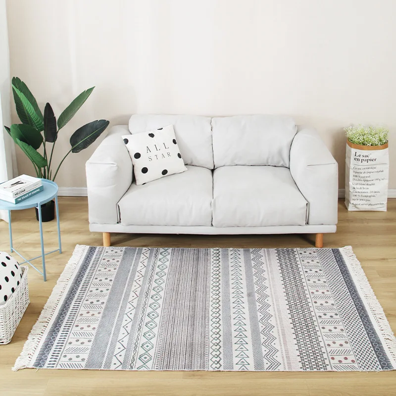 Hand Woven Carpet Rug Cotton Tassels Yarn Dyed Bedroom Mat Japanese Cloth Machine Washable Living Room Tea Table Mat Home Decor
Hand Woven Carpet Rug Cotton Tassels Yarn Dyed Bedroom Mat Japanese Cloth Machine Washable Living Room Tea Table Mat Home Decor