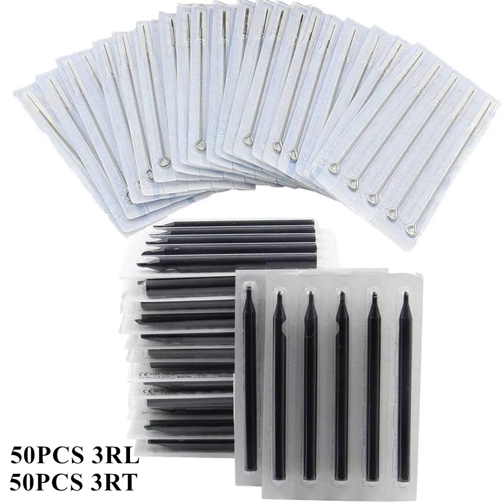 Tattoo Needles and Tips Set 50pcs 3RL Tattoo Needles & 50pcs 3RT Black Long Tattoo Tips Tubes for Tattoo Machine Grip Tubes
Tattoo Needles and Tips Set 50pcs 3RL Tattoo Needles & 50pcs 3RT Black Long Tattoo Tips Tubes for Tattoo Machine Grip Tubes