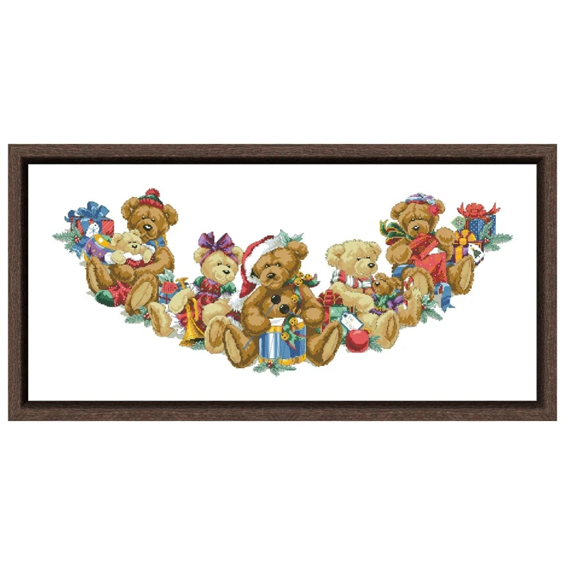 DreampatternChristmas bears tree skirt cross embroidery kit X-mas pattern 18ct 14ct 11ct unprint canvas Cross-stitch needlework
DreampatternChristmas bears tree skirt cross embroidery kit X-mas pattern 18ct 14ct 11ct unprint canvas Cross-stitch needlework