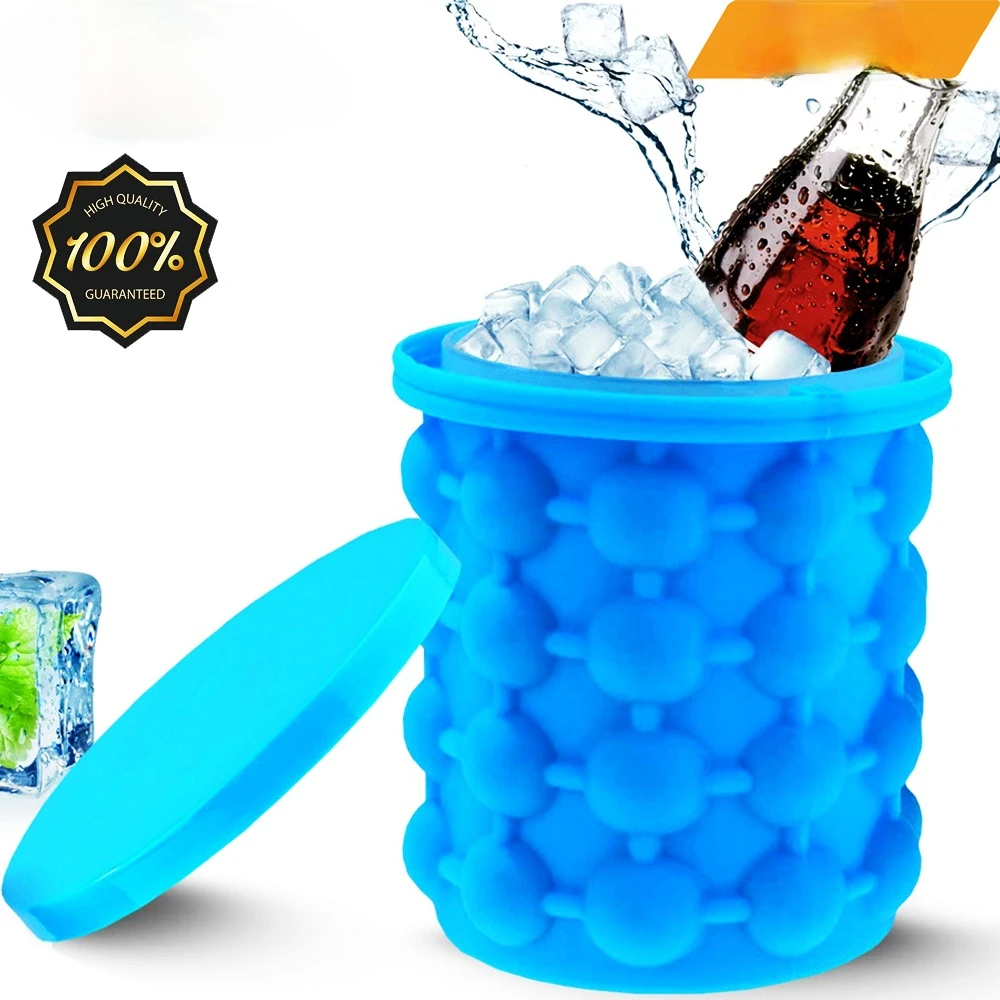 Portable 2 in 1 Large Silicone Ice Bucket Mold with Lid Space Saving Cube Maker Tools for Kitchen Party Barware
Portable 2 in 1 Large Silicone Ice Bucket Mold with Lid Space Saving Cube Maker Tools for Kitchen Party Barware