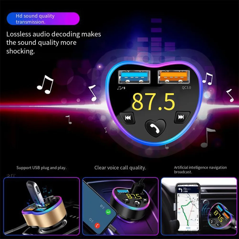 Multifunctional Car Charger Car Mp3 Bluetooth Player Fm Transmitter Car Bluetooth MP3 Car Charger Call Hands-free Car Accessorry
Multifunctional Car Charger Car Mp3 Bluetooth Player Fm Transmitter Car Bluetooth MP3 Car Charger Call Hands-free Car Accessorry