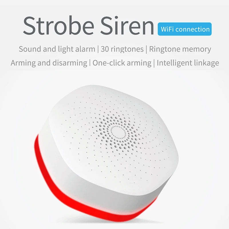 Tuya smart wifi Sound and light alarm Intelligent linkage App remote control Smart home Security alarm Wireless Sensor Detector
Tuya smart wifi Sound and light alarm Intelligent linkage App remote control Smart home Security alarm Wireless Sensor Detector