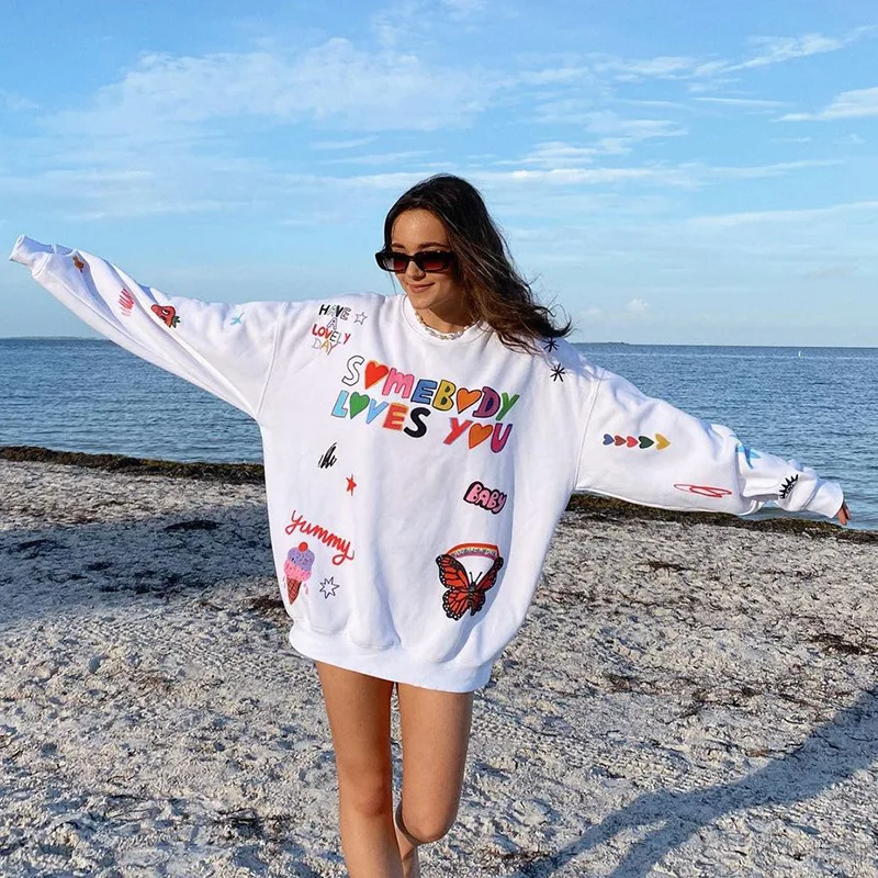 Fashion Hoodies Casual Women Dissentery Letter Print Long Sleeve Sweatshirts 2021 Winter Casual Women Sweatshirt Loose Pullovers
Fashion Hoodies Casual Women Dissentery Letter Print Long Sleeve Sweatshirts 2021 Winter Casual Women Sweatshirt Loose Pullovers