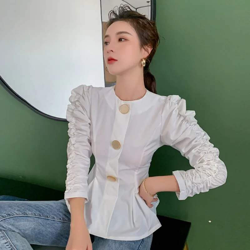 New Arrive 2020 Spring Autumn Solid Blouse Women Vintage Long Sleeve Big Button Draped Loose Shirt Office Lady Chic Tops
New Arrive 2020 Spring Autumn Solid Blouse Women Vintage Long Sleeve Big Button Draped Loose Shirt Office Lady Chic Tops