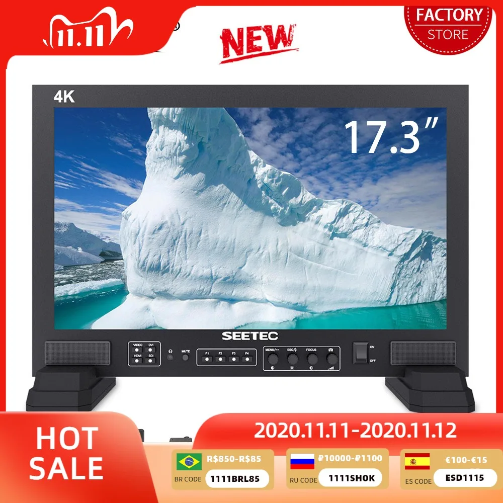 SEETEC FS173-S4K 17,3 inch студийный монитор 4K HDMI трансляции прочный Алюминий Корпус 3G SDI Full HD 1920x1080 производство мониторов происходит 
SEETEC FS173-S4K 17,3 inch студийный монитор 4K HDMI трансляции прочный Алюминий Корпус 3G SDI Full HD 1920x1080 производство мониторов происходит