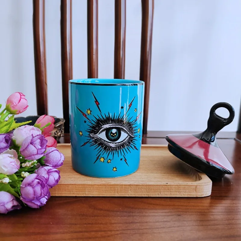 Big Eyes Jar with Lids Eyes Aroma Candle Holder Ceramic Water Cup Home Decorative Box for Makeup Jewelry Desktop Debris Storage
Big Eyes Jar with Lids Eyes Aroma Candle Holder Ceramic Water Cup Home Decorative Box for Makeup Jewelry Desktop Debris Storage