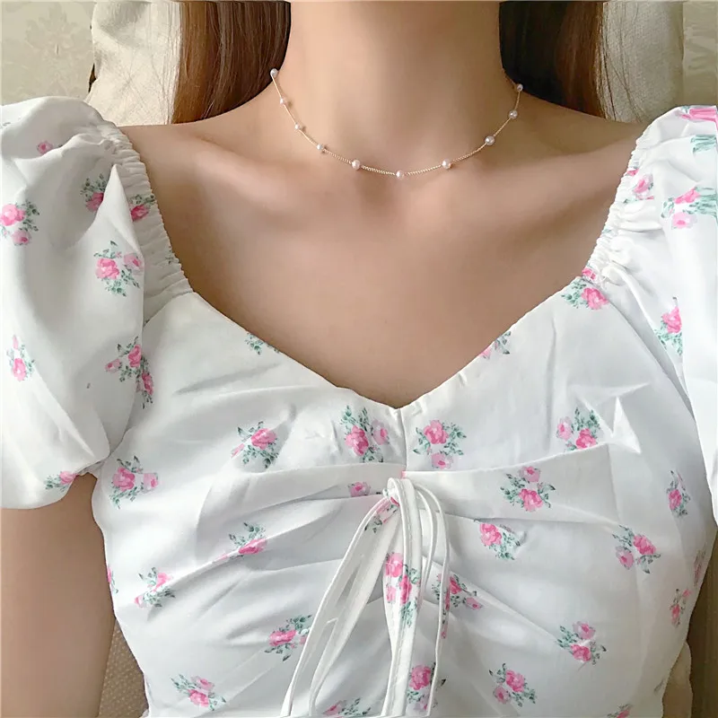 Korean Temperament Simple Gypsophila Pearl Necklace Female Sweet Forest Super Fairy Girl Clavicle Chain Necklace
Korean Temperament Simple Gypsophila Pearl Necklace Female Sweet Forest Super Fairy Girl Clavicle Chain Necklace