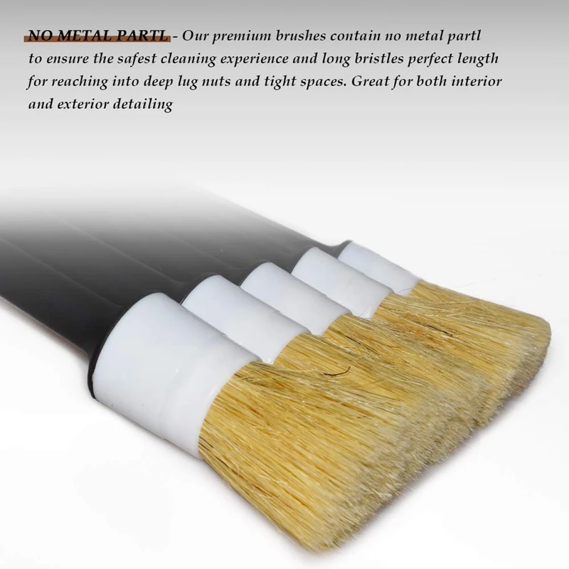 NEW-Auto Detailing Brush (Set Of 5),Hair Brush Mixed Fiber Plastic Handle Automotive Detail Brushes for Cleaning Wheels, Engine,
NEW-Auto Detailing Brush (Set Of 5),Hair Brush Mixed Fiber Plastic Handle Automotive Detail Brushes for Cleaning Wheels, Engine,