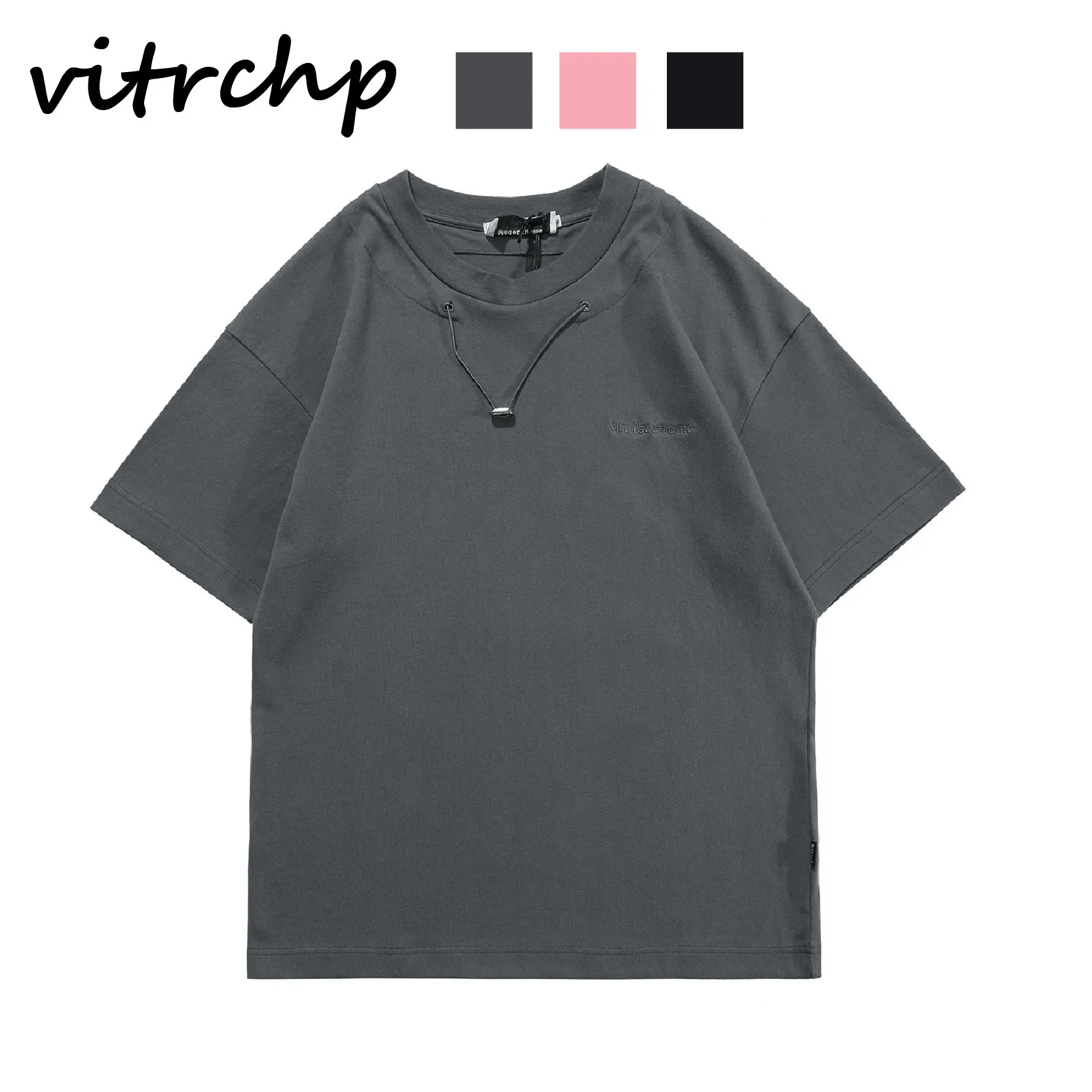 2021VITRVHP Spring and Summer New Men's Loose Drawstring Fashion Trend Hip-Hop Simple Couple Short-Sleeved T-Shirt
2021VITRVHP Spring and Summer New Men's Loose Drawstring Fashion Trend Hip-Hop Simple Couple Short-Sleeved T-Shirt