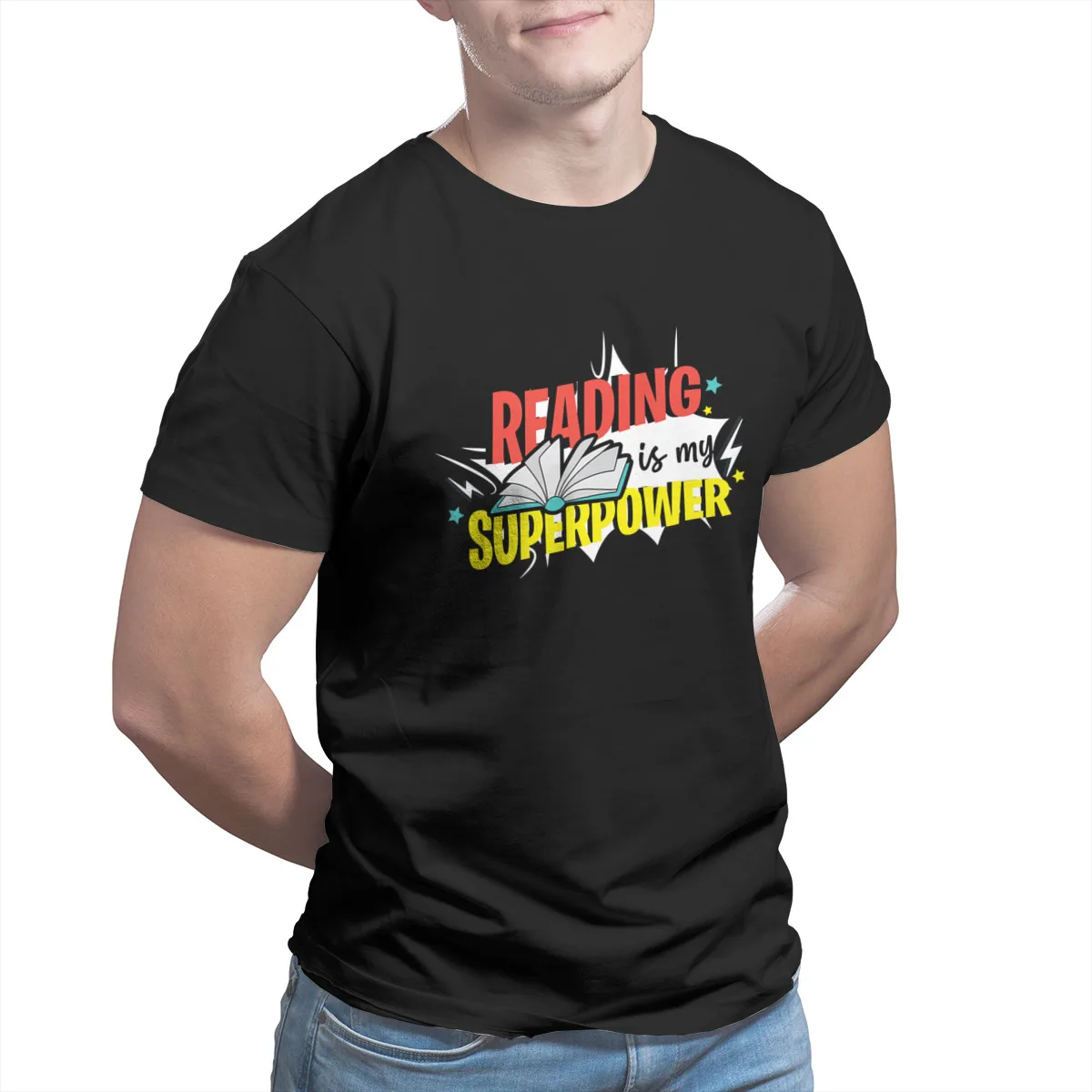 Men's T-shirts Reading Is My Superpower Book Literature T-Shirt Games Black Vintage Cute Round Collar Tees 33083
Men's T-shirts Reading Is My Superpower Book Literature T-Shirt Games Black Vintage Cute Round Collar Tees 33083