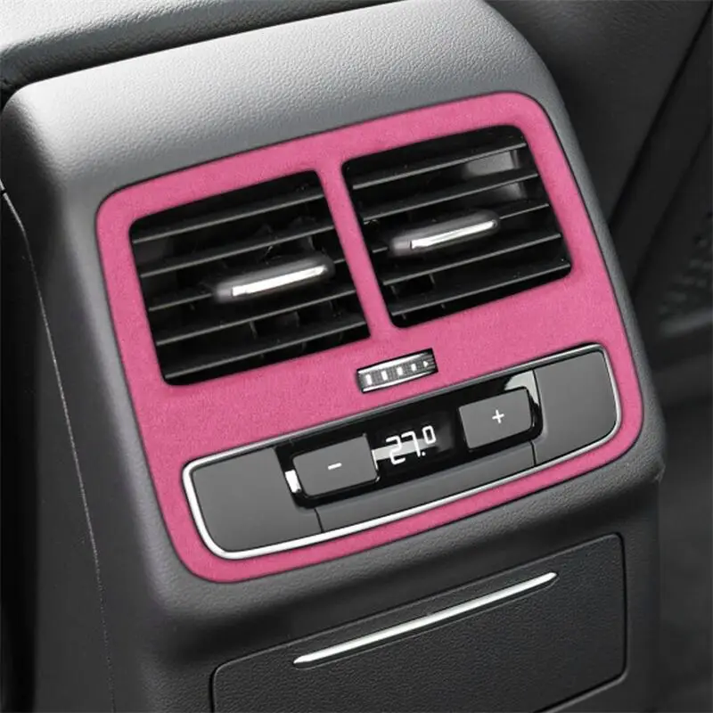 Colored suede Armrest box air outlet decorative panel Car interior sticker For Audi A4L 2017-2021
Colored suede Armrest box air outlet decorative panel Car interior sticker For Audi A4L 2017-2021