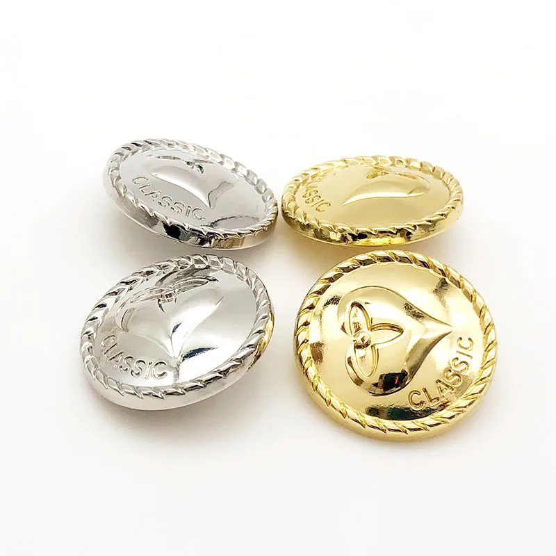 50 Pieces Metal Heart Buttons Golden Silver Suit Clothes with Buttons Coat Classic Peach Heart Overcoat and Trench Coat
50 Pieces Metal Heart Buttons Golden Silver Suit Clothes with Buttons Coat Classic Peach Heart Overcoat and Trench Coat