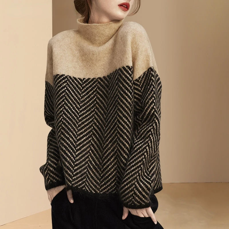 New Autumn Spring Long Sleeve Minimalism Sweater Knitting Turtleneck Pullovers Loose Sweater Multi Color Bottoming
New Autumn Spring Long Sleeve Minimalism Sweater Knitting Turtleneck Pullovers Loose Sweater Multi Color Bottoming