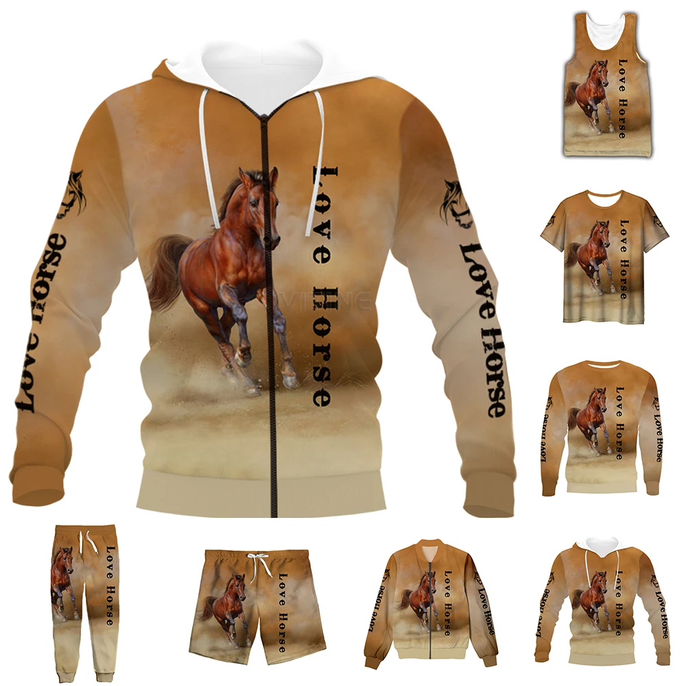 Новая модная футболка с 3D принтом в виде животных Love Horse/Толстовка/толстовки на молнии/тонкая куртка/брюки Повседневный костюм на все сезоны
Новая модная футболка с 3D принтом в виде животных Love Horse/Толстовка/толстовки на молнии/тонкая куртка/брюки Повседневный костюм на все сезоны