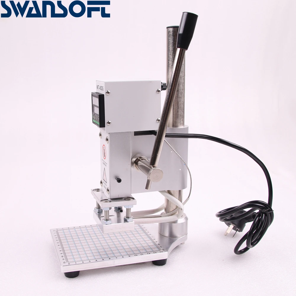 SWANSOFT 10x13 искусственная кожа деревянная бумага маркировка логотипа машина для