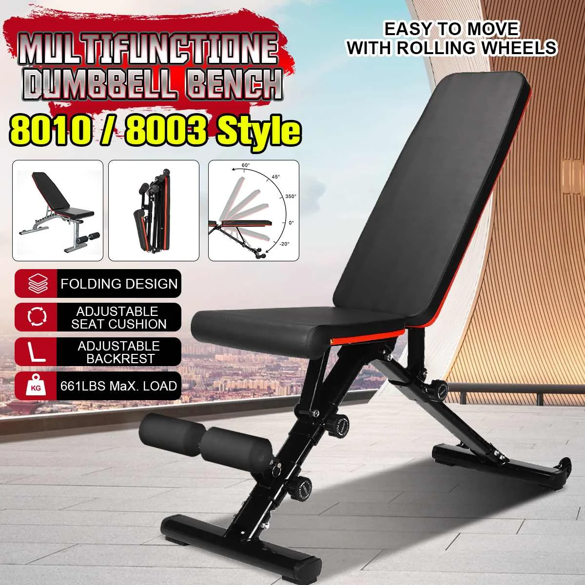 Multifunction Incline Sit Up Benches Dumbbell Stool Foldable Workout Weight Bench Adjustable Home Gym Fitness Equipment Training
Multifunction Incline Sit Up Benches Dumbbell Stool Foldable Workout Weight Bench Adjustable Home Gym Fitness Equipment Training