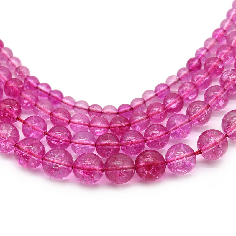 Smooth Rose Red Cracked Crystal Stone Round Loose Beads 4 6 8 10 12 mm For Jewelry Making Diy Necklace Bracelet 15" Wholesale
Smooth Rose Red Cracked Crystal Stone Round Loose Beads 4 6 8 10 12 mm For Jewelry Making Diy Necklace Bracelet 15" Wholesale