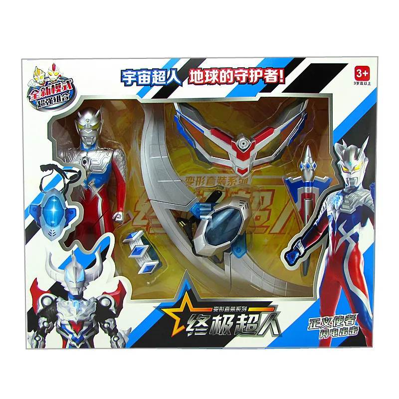 31cm Plastic Ultraman Zero Eye Bracelet Spark Sword Geed Riser Sets Action Figures Model Puppets Children's Acousto-optic Toys
31cm Plastic Ultraman Zero Eye Bracelet Spark Sword Geed Riser Sets Action Figures Model Puppets Children's Acousto-optic Toys