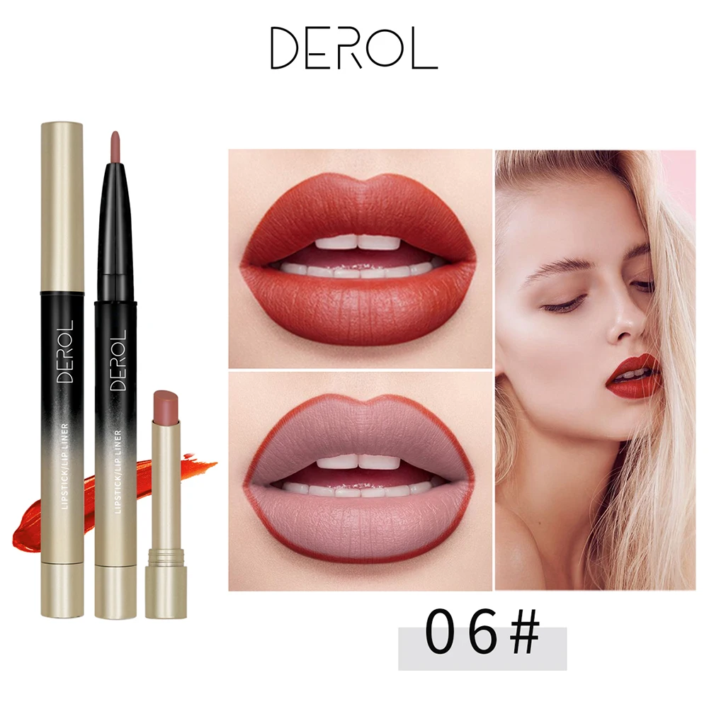DEROL 12 Colors Lipstick Double-End Matte Texture Non-Sticky Lip Gloss Lip Gloss With Double Head Lipstick, Automatic Rotation
DEROL 12 Colors Lipstick Double-End Matte Texture Non-Sticky Lip Gloss Lip Gloss With Double Head Lipstick, Automatic Rotation