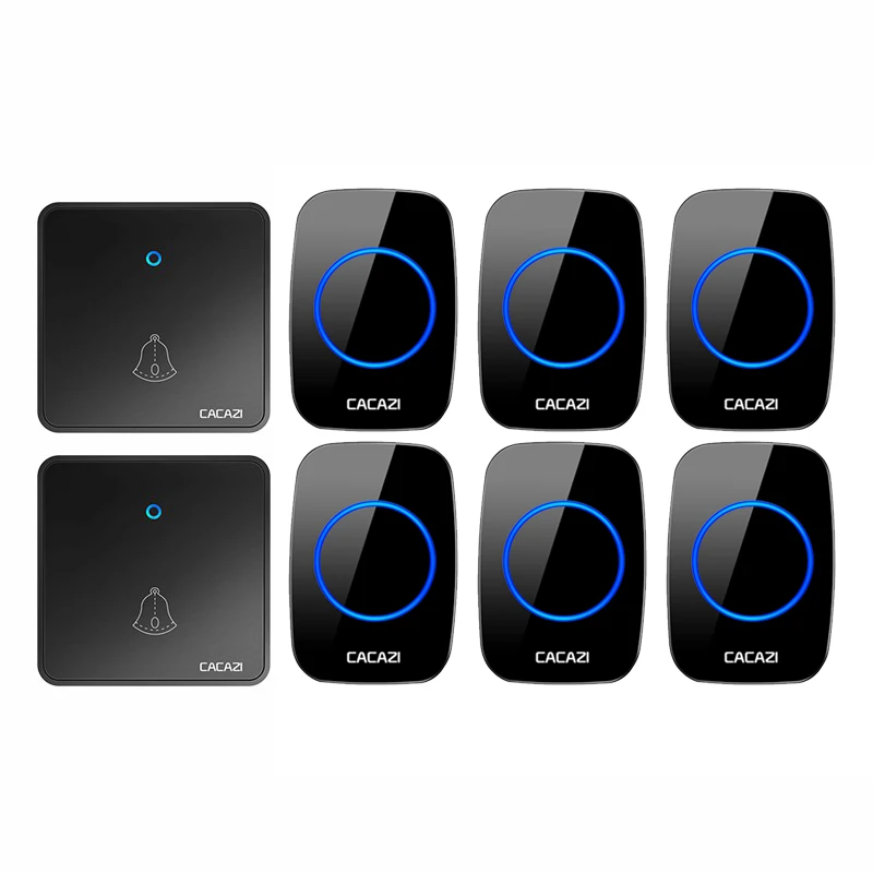 CACAZI Home Wireless Night Light Doorbell Waterproof 2 Transmitter 6 Receiver 0-110DB 60 Chimes CR2032 Battery US EU UK Plug
CACAZI Home Wireless Night Light Doorbell Waterproof 2 Transmitter 6 Receiver 0-110DB 60 Chimes CR2032 Battery US EU UK Plug