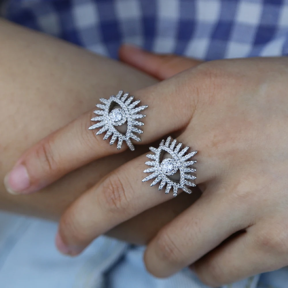silver color sparking bling 5A clear cubic zirconia eyelash turkish evil eye lucky girl finger ring
silver color sparking bling 5A clear cubic zirconia eyelash turkish evil eye lucky girl finger ring