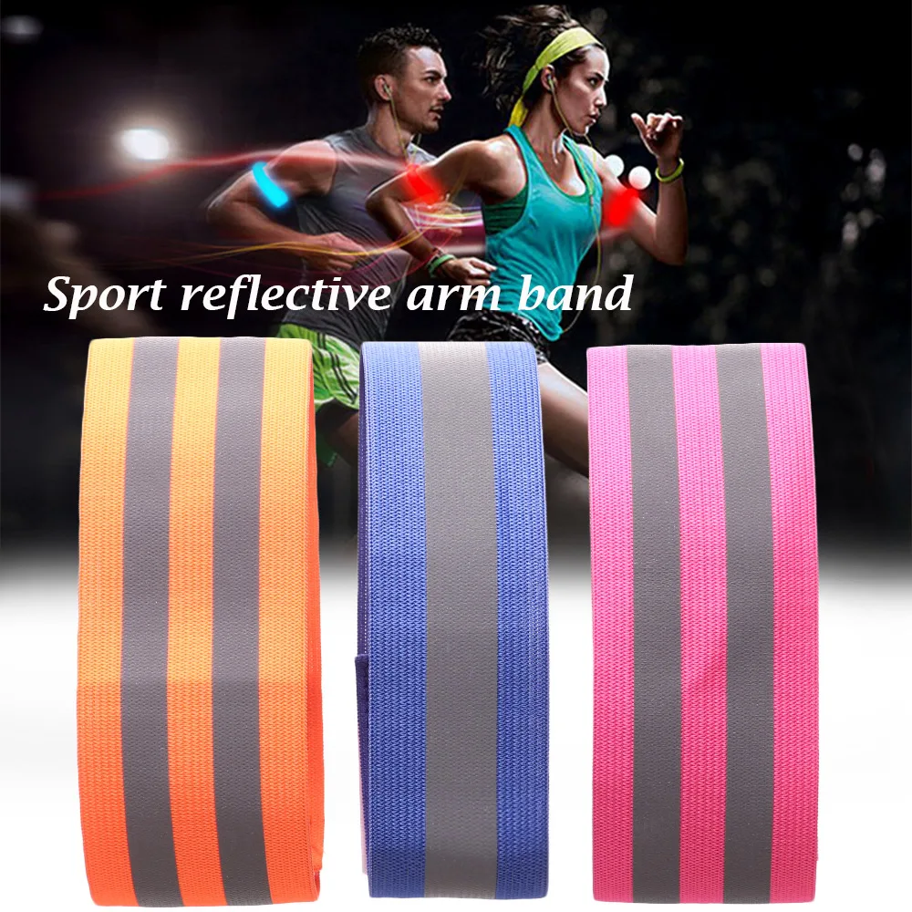 1pc Warning Wristband Safety Armband Bicycle Bind Pants Hand Leg Strap Reflective Tape Running Cycling Strips Outdoor | Спорт и