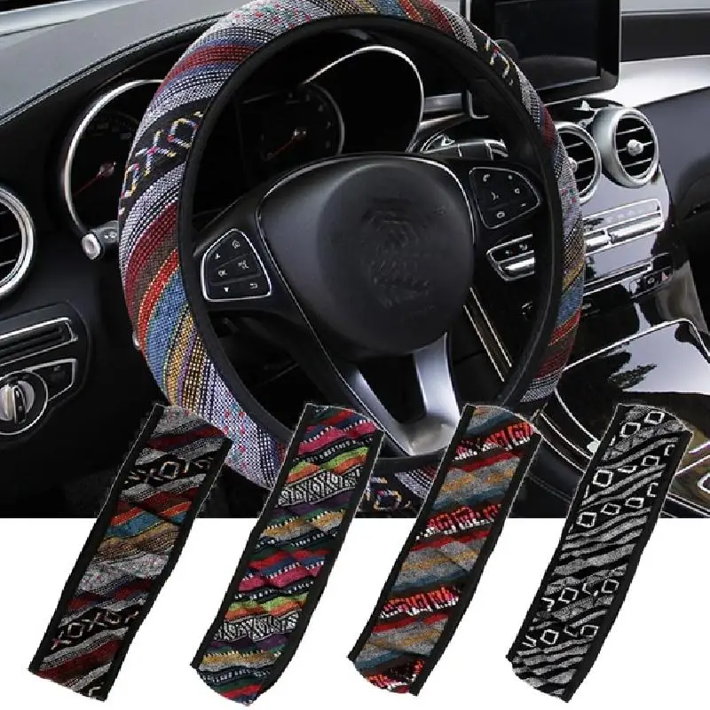 Ethnic Style Car Braiding cover for steering wheel Anti-Slip steering wheel cover Linen Breathable Steering Wheel accessories
Ethnic Style Car Braiding cover for steering wheel Anti-Slip steering wheel cover Linen Breathable Steering Wheel accessories