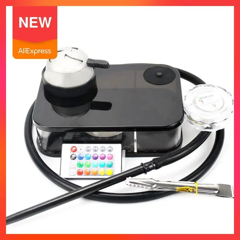 Hookah Set Portable Personal Travel Flat Led Hookah Box with Silicone Hookah Bowl Hose Tongs LED Light Narguile Smoking
Hookah Set Portable Personal Travel Flat Led Hookah Box with Silicone Hookah Bowl Hose Tongs LED Light Narguile Smoking