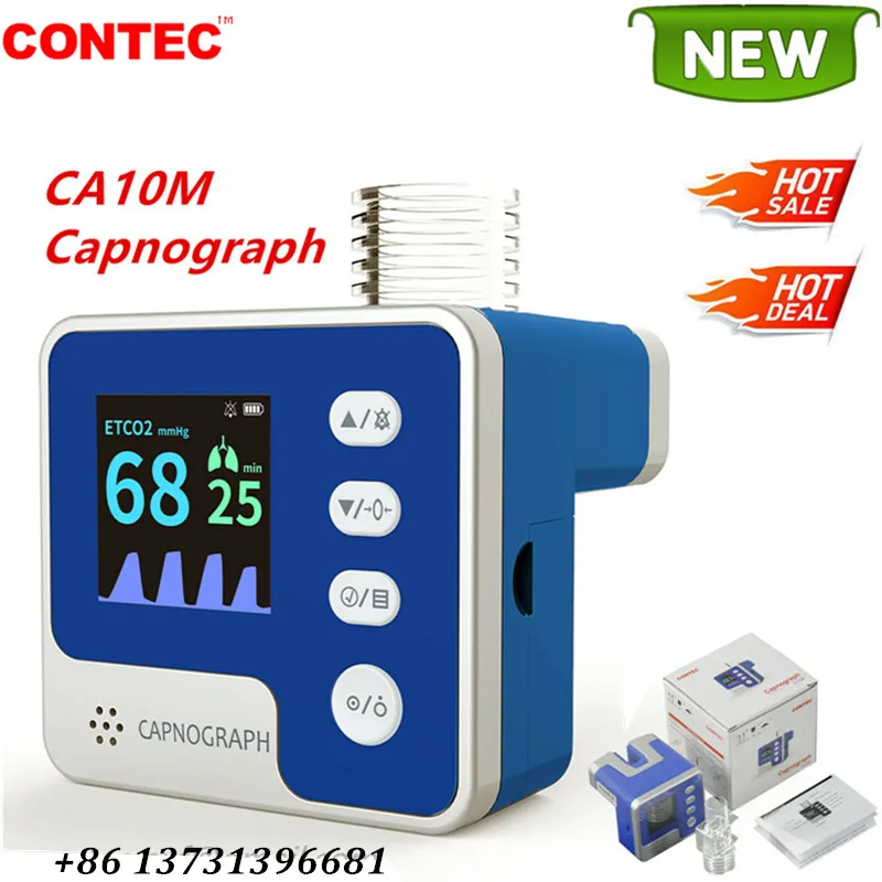 Контек CA10M новый капнограф скорость дыхания в конце CO2 стандартное тестирование