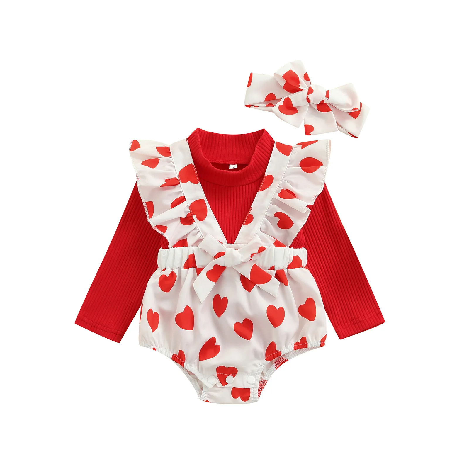 3 Pcs Newborn Christmas Outfits, Baby Girls Ribbed Pullover + Solid Color/Love/Leopard Print Bodysuit + Bow Headband
3 Pcs Newborn Christmas Outfits, Baby Girls Ribbed Pullover + Solid Color/Love/Leopard Print Bodysuit + Bow Headband